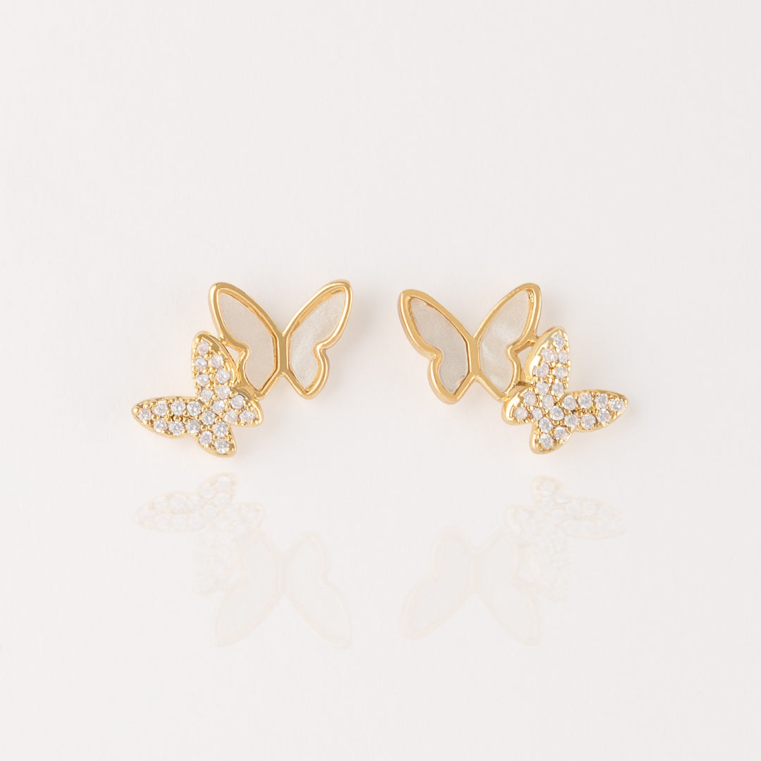 Arete Mariposa Nácar - AR40006