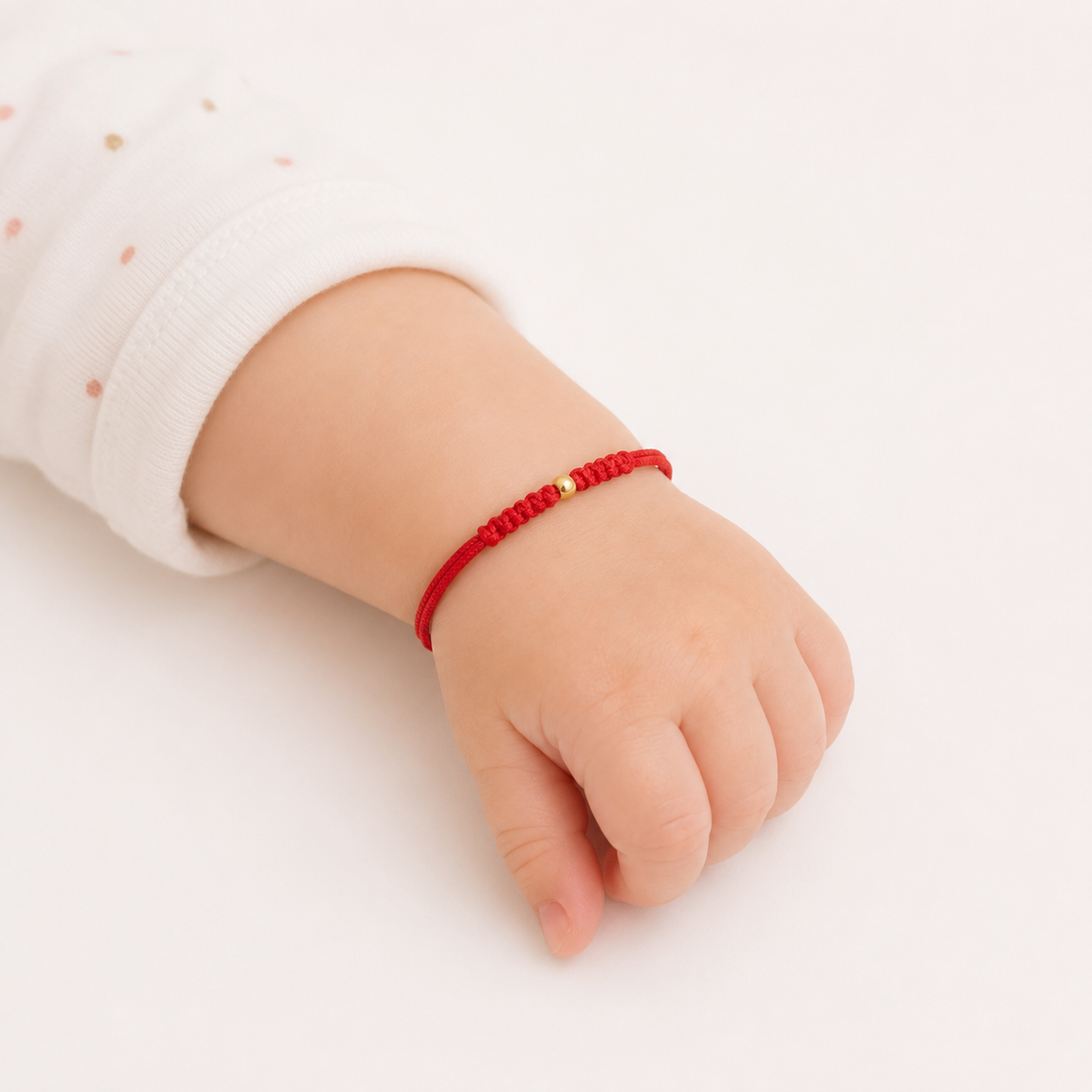 Pulsera Bebé Hilo Rojo Oro 18k