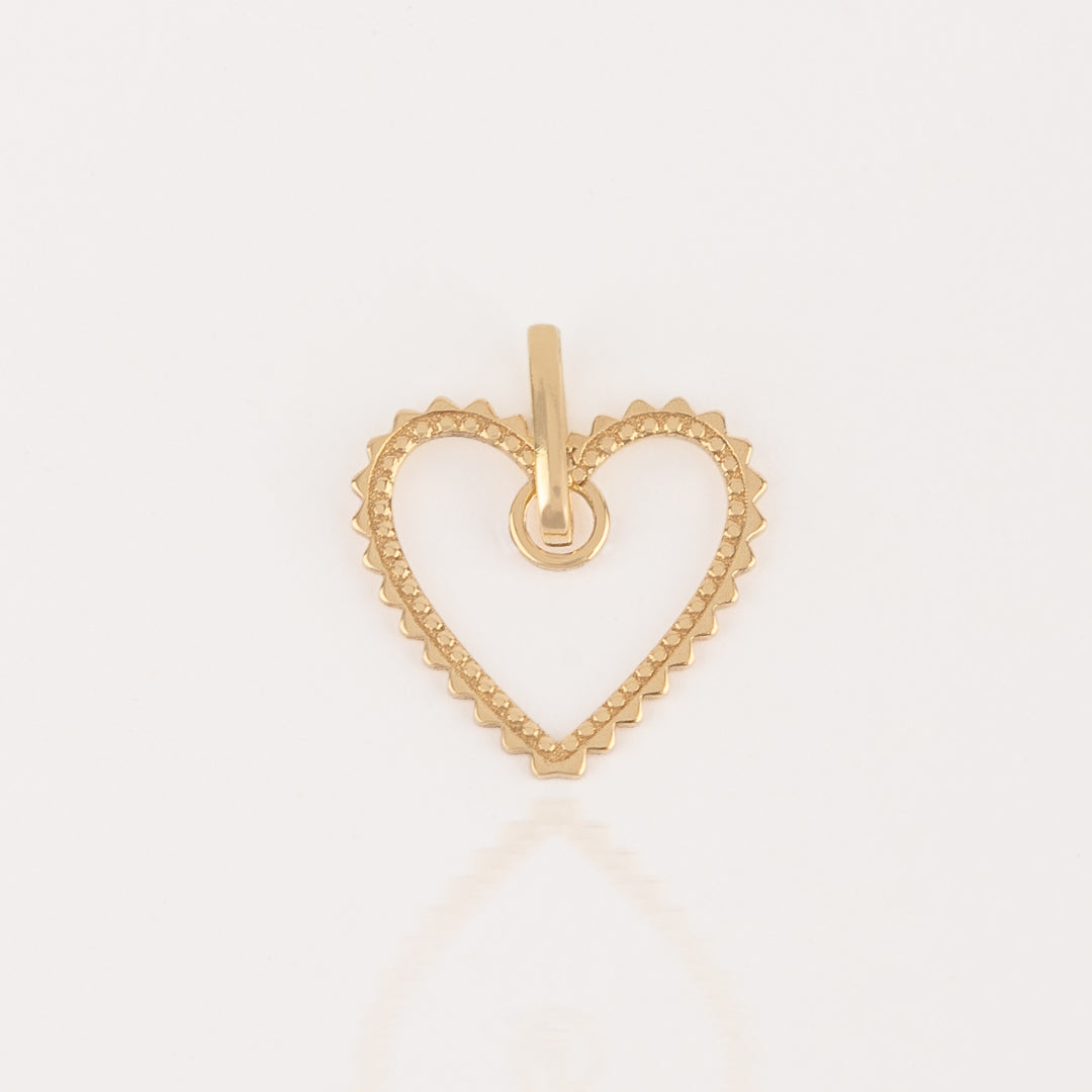 Dije Corazón Calado Oro 18k