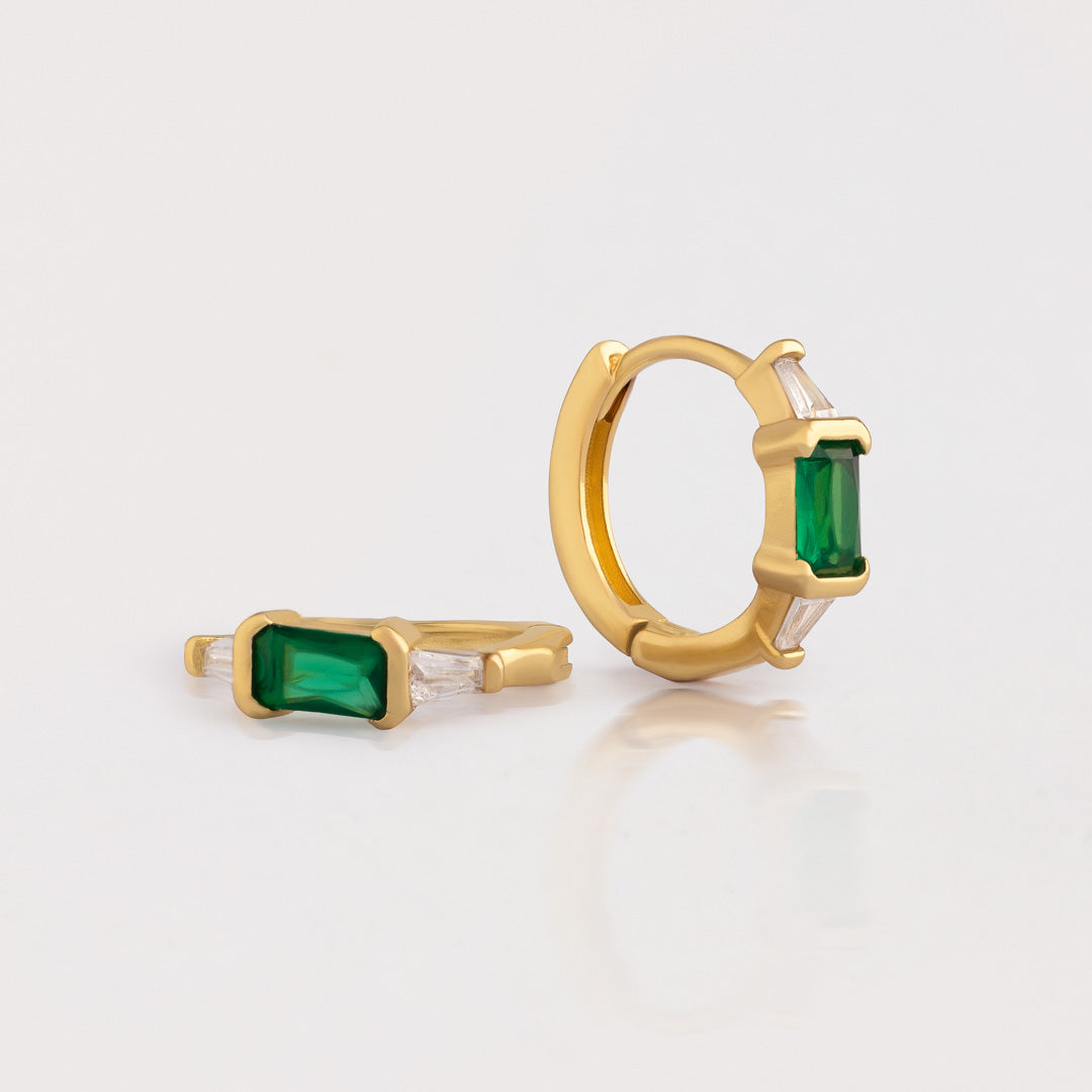 Argollas Circón verde