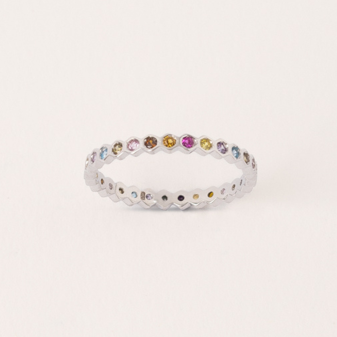 Anillo Cintillo Multicolor