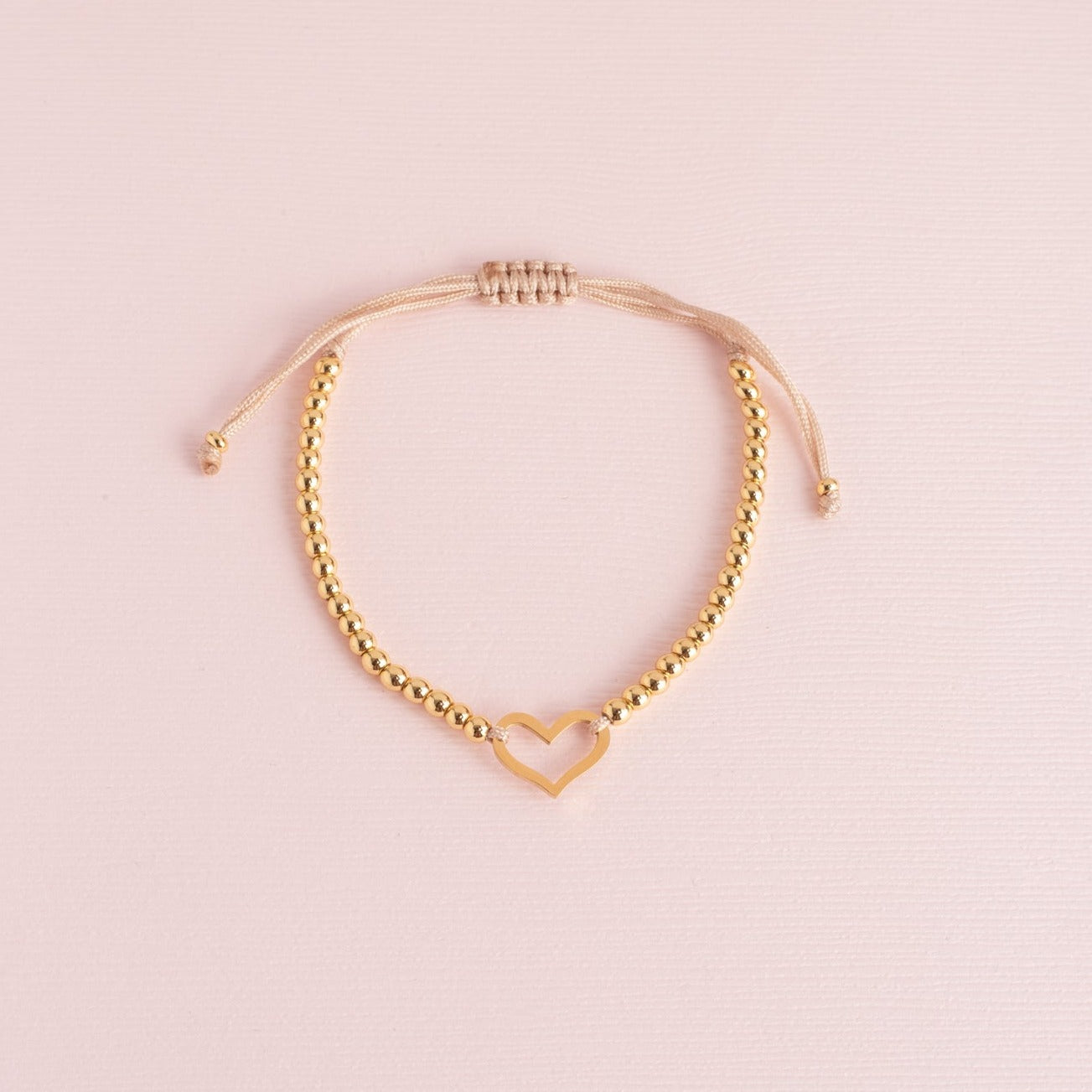 Pulsera Sole Esfera Hilo Corazón Calado