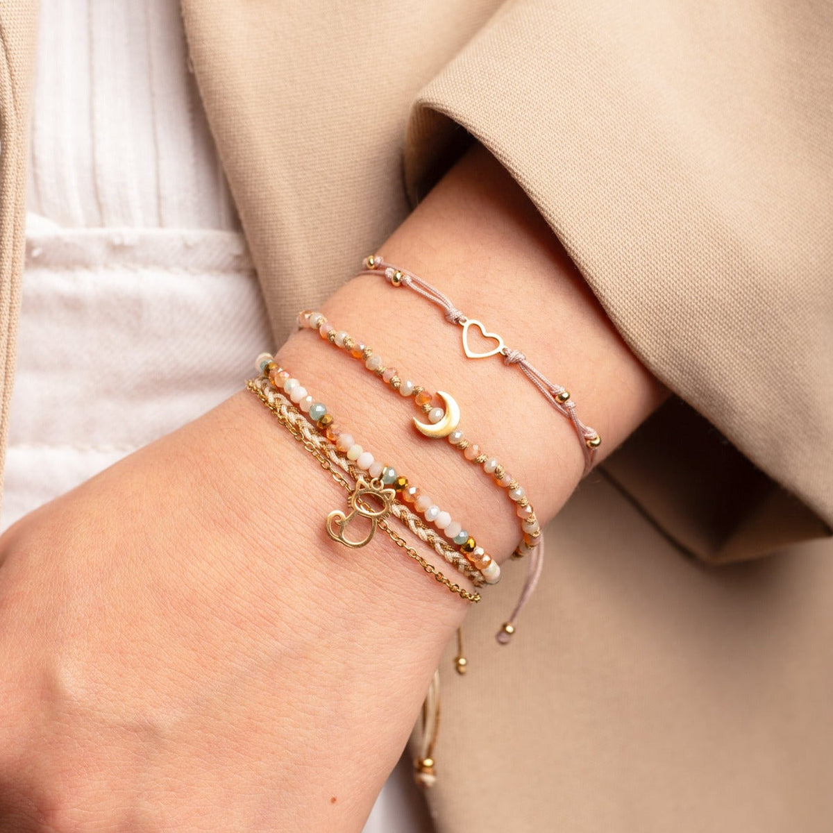 Pulsera Lia Doble Nudo Corazón