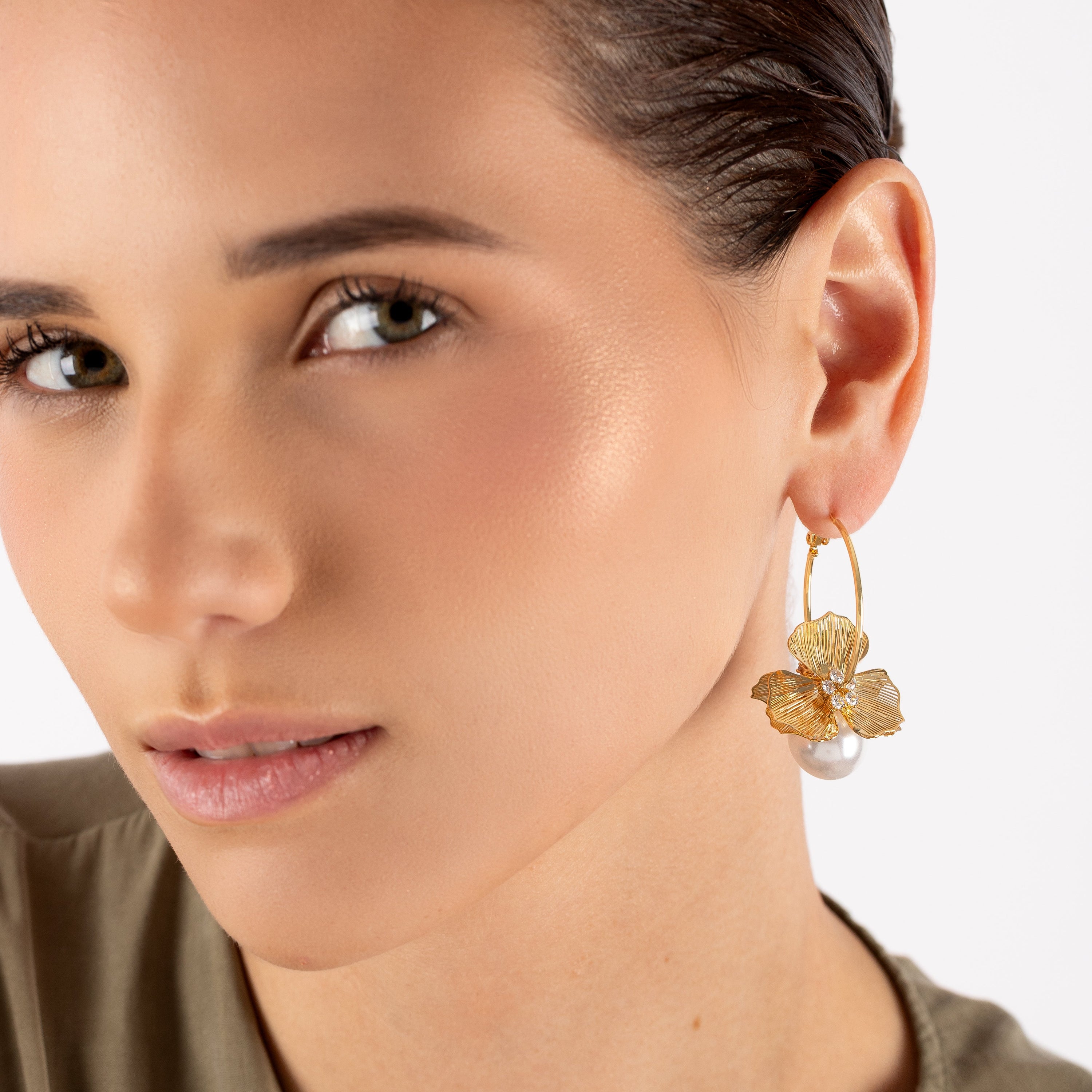 Aretes Fleur Pearl - AG40043