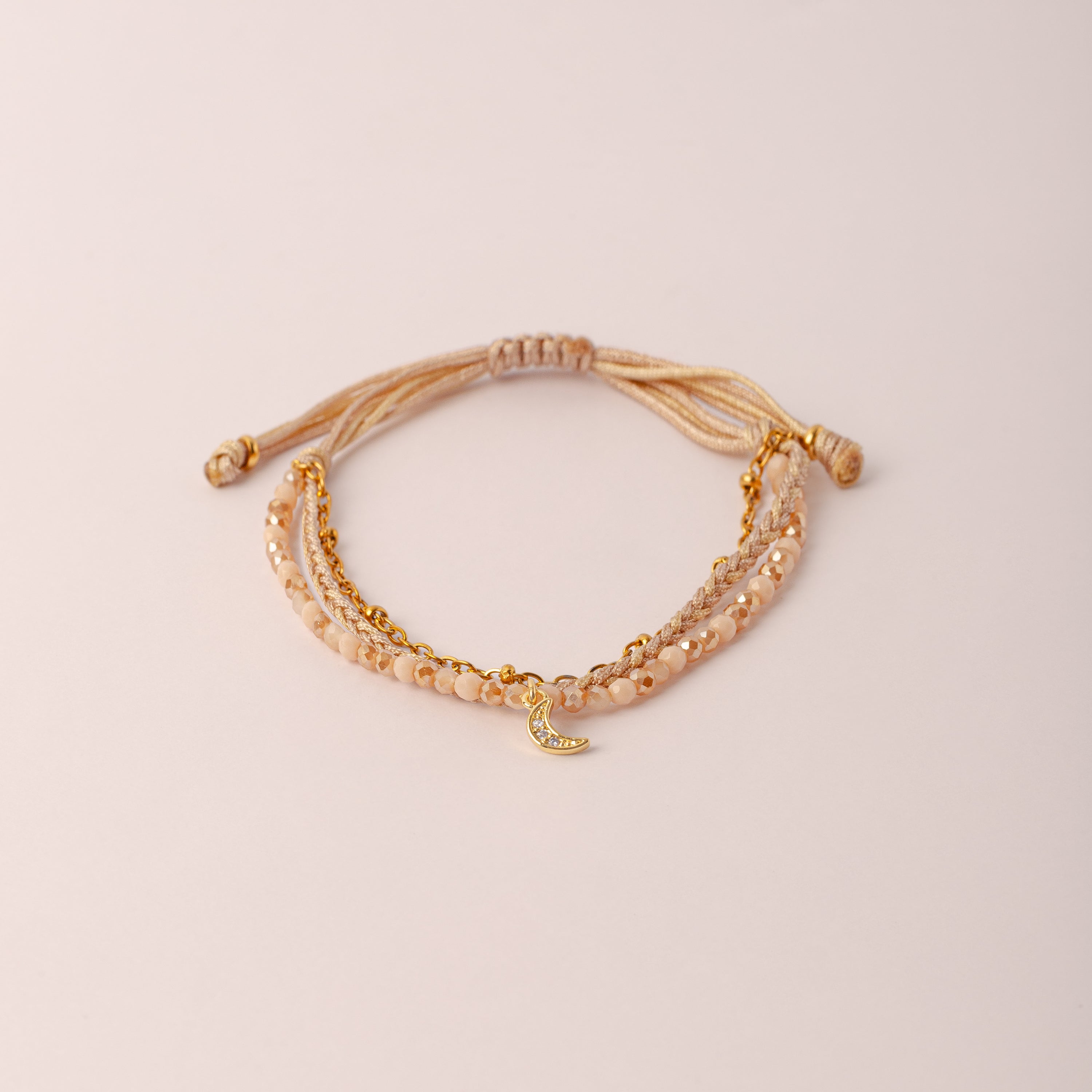 Pulsera Julieta triple Tonos Nude - Luna