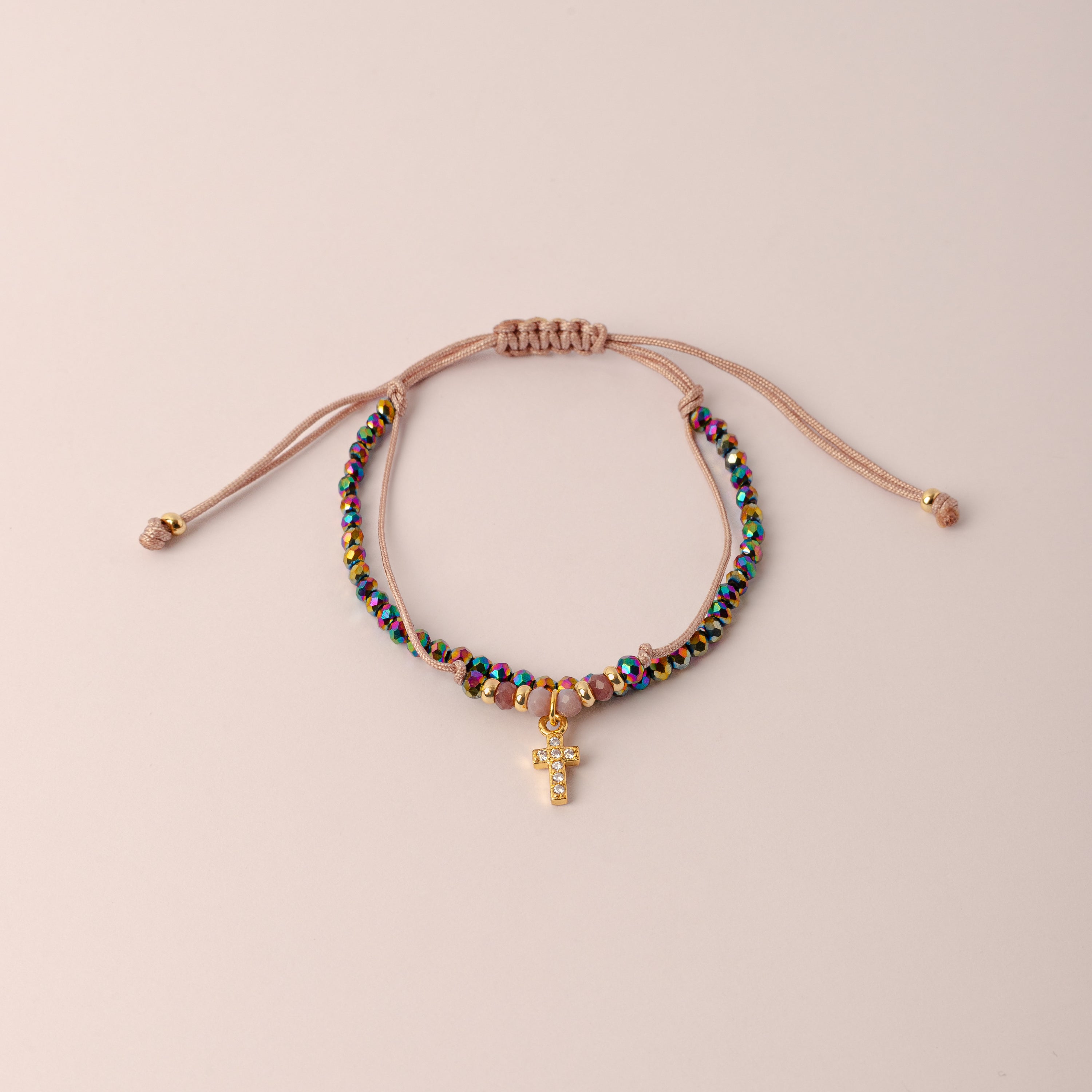 Pulsera Isabella Lila Tornasol - Cruz