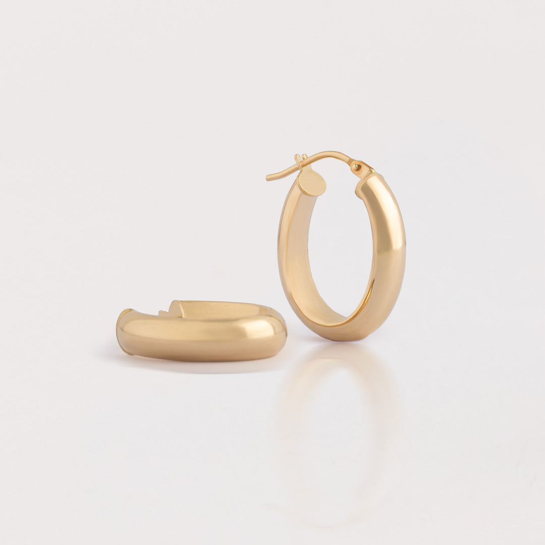 Argollas Ovaladas ORO 18K
