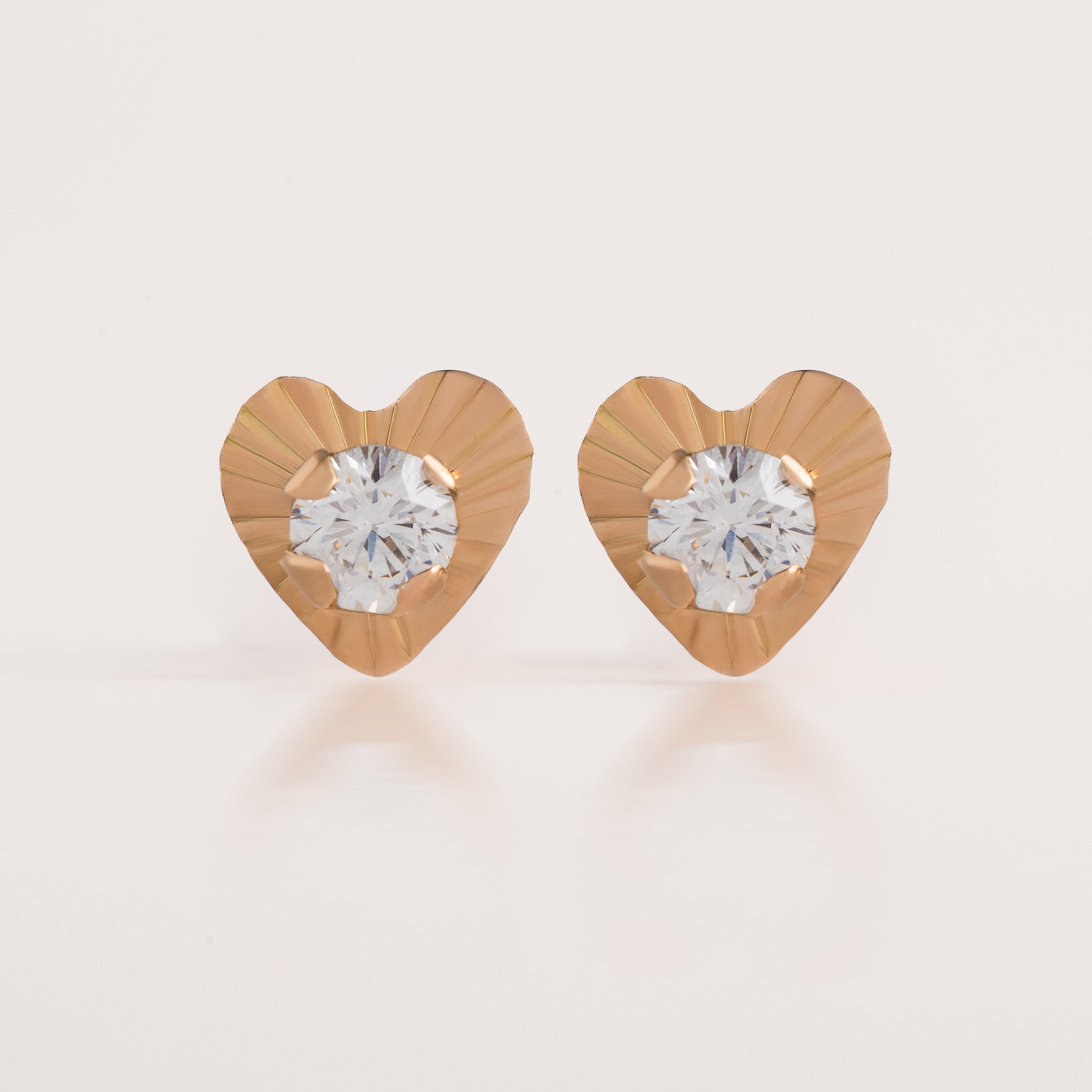 Abridores Corazón Punto Luz Oro 18k