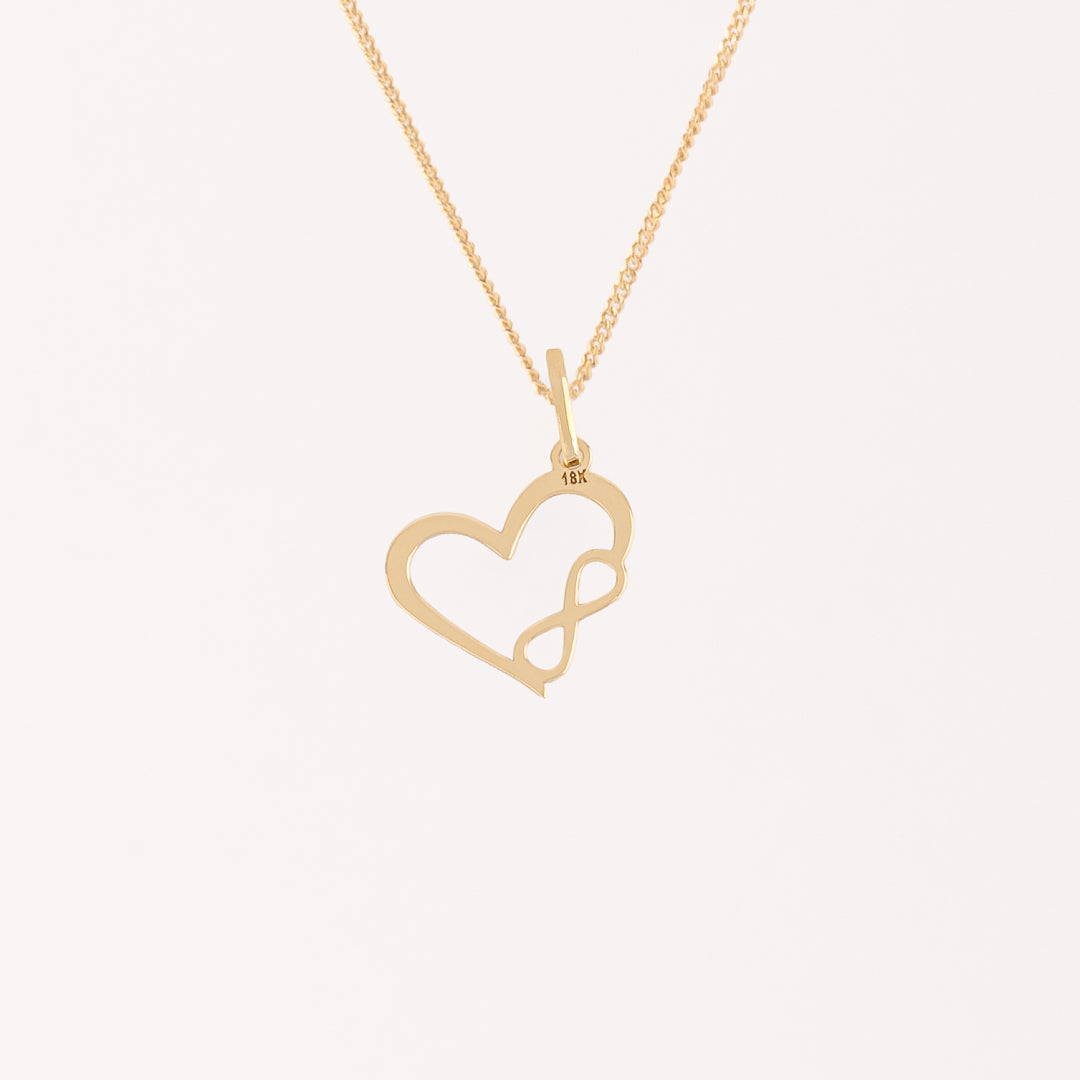 Collar Corazón Infinito Oro 18k