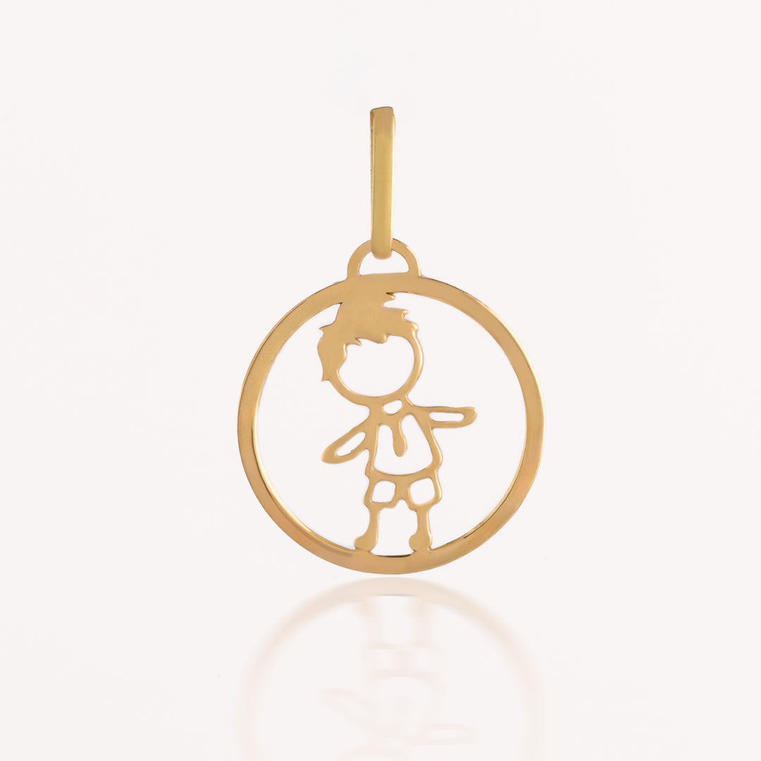 Dije Medalla Niño Calado Oro 18k (precio no incluye cadena)