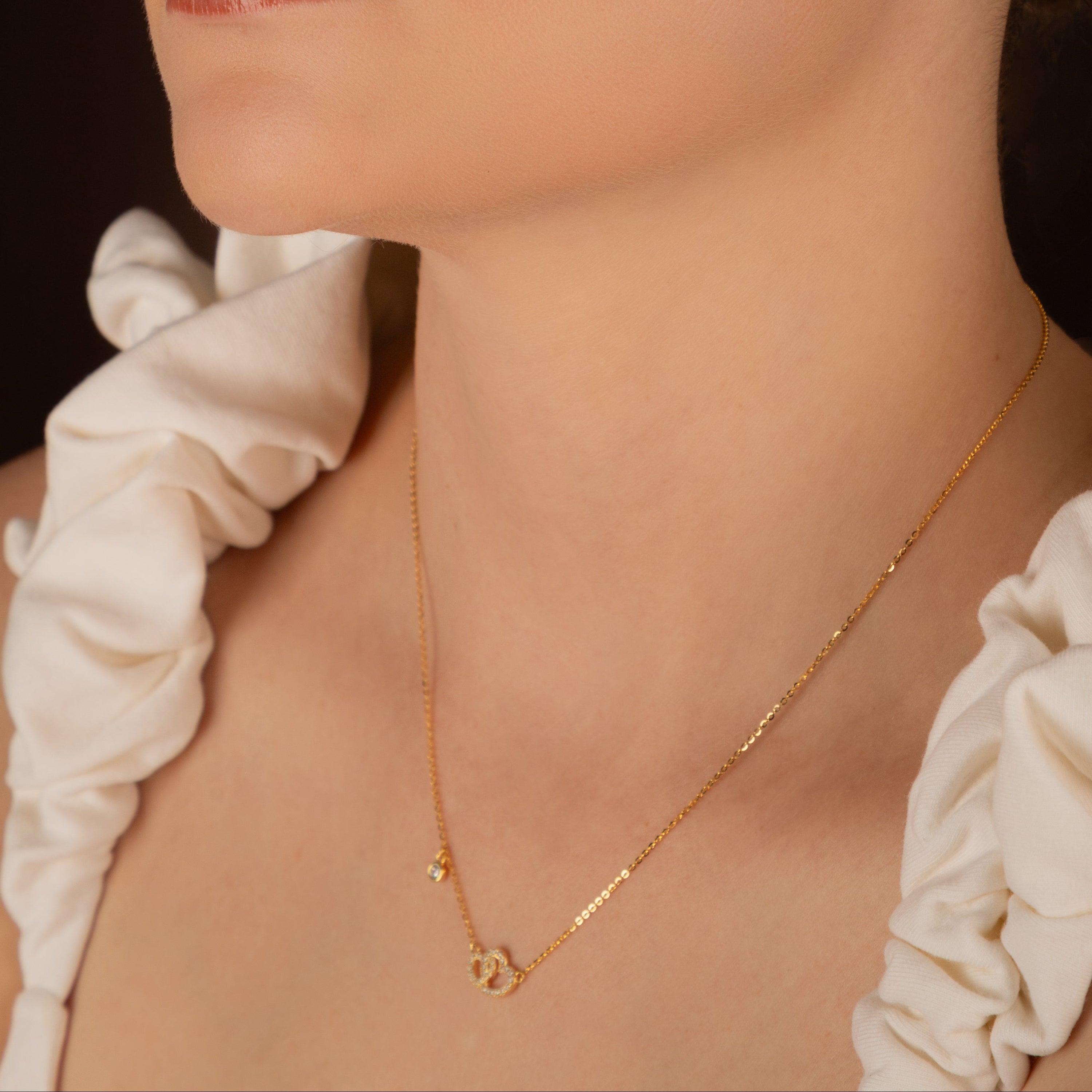 Collar Corazón Enlazado - C030031