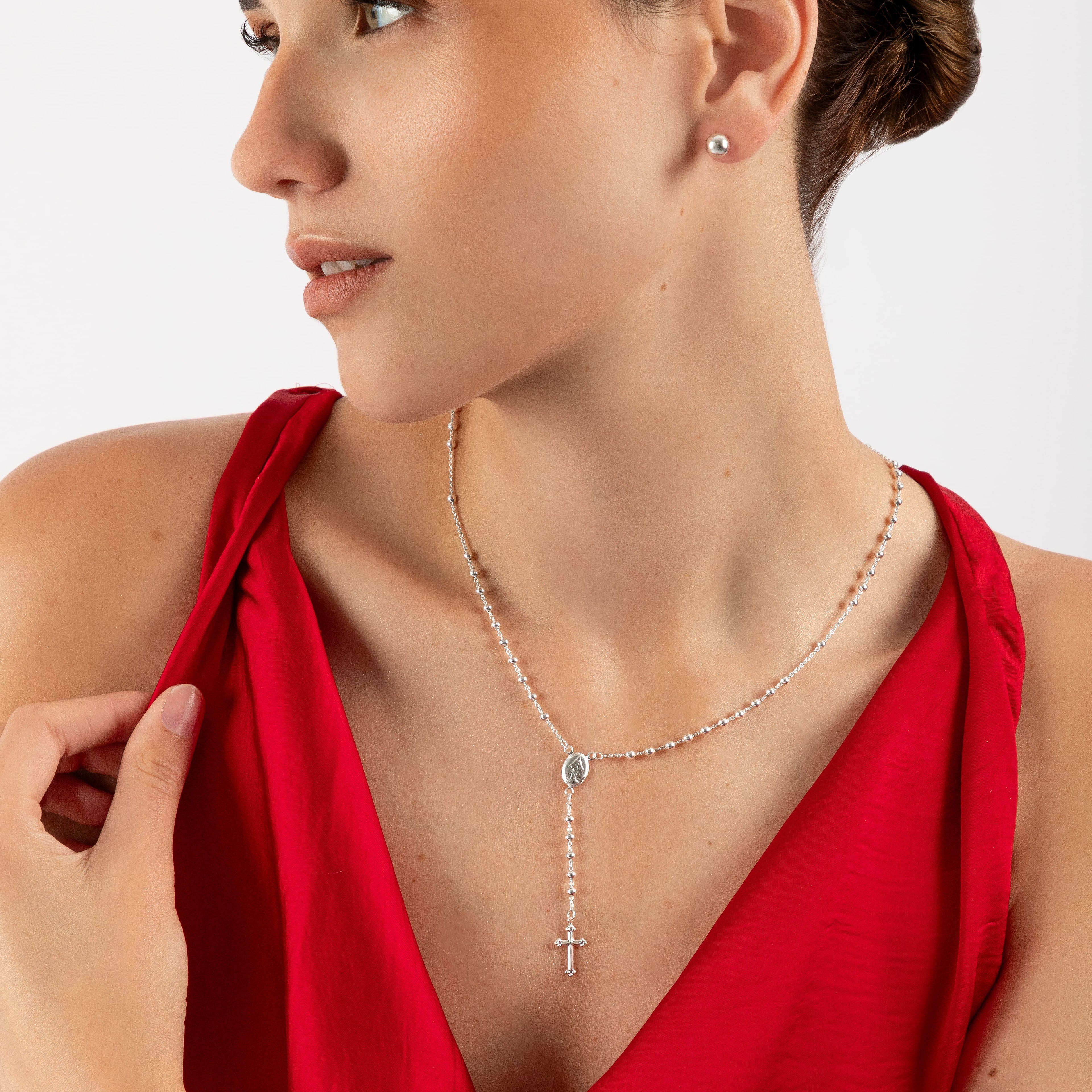 Collar Rosario Plata 925 - CO20025