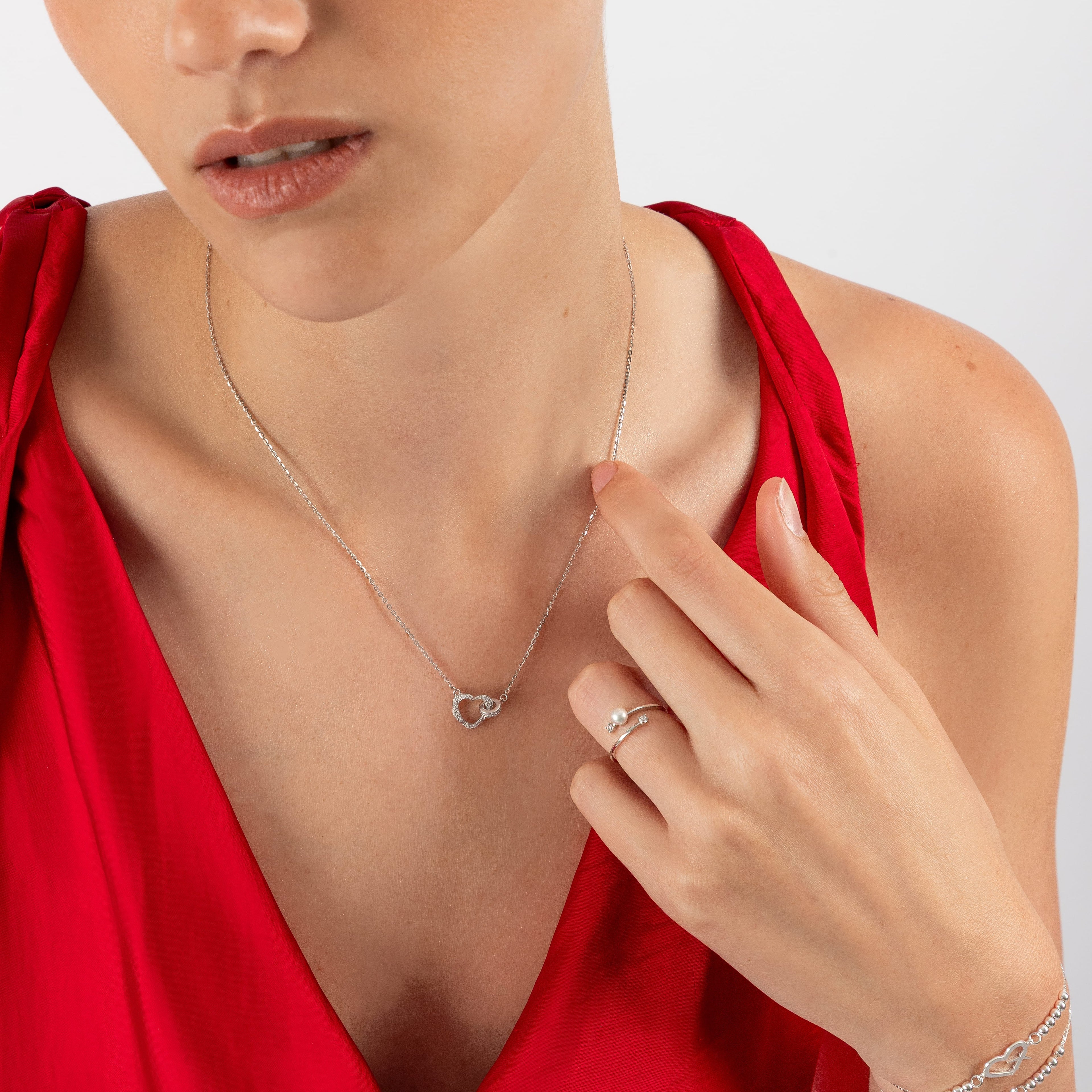 Collar Corazón Enlazado - CO20016