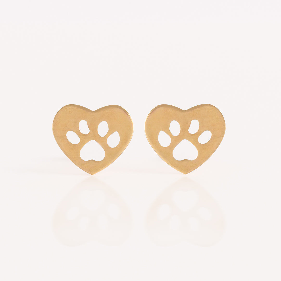 Aretes Huellita Oro18k