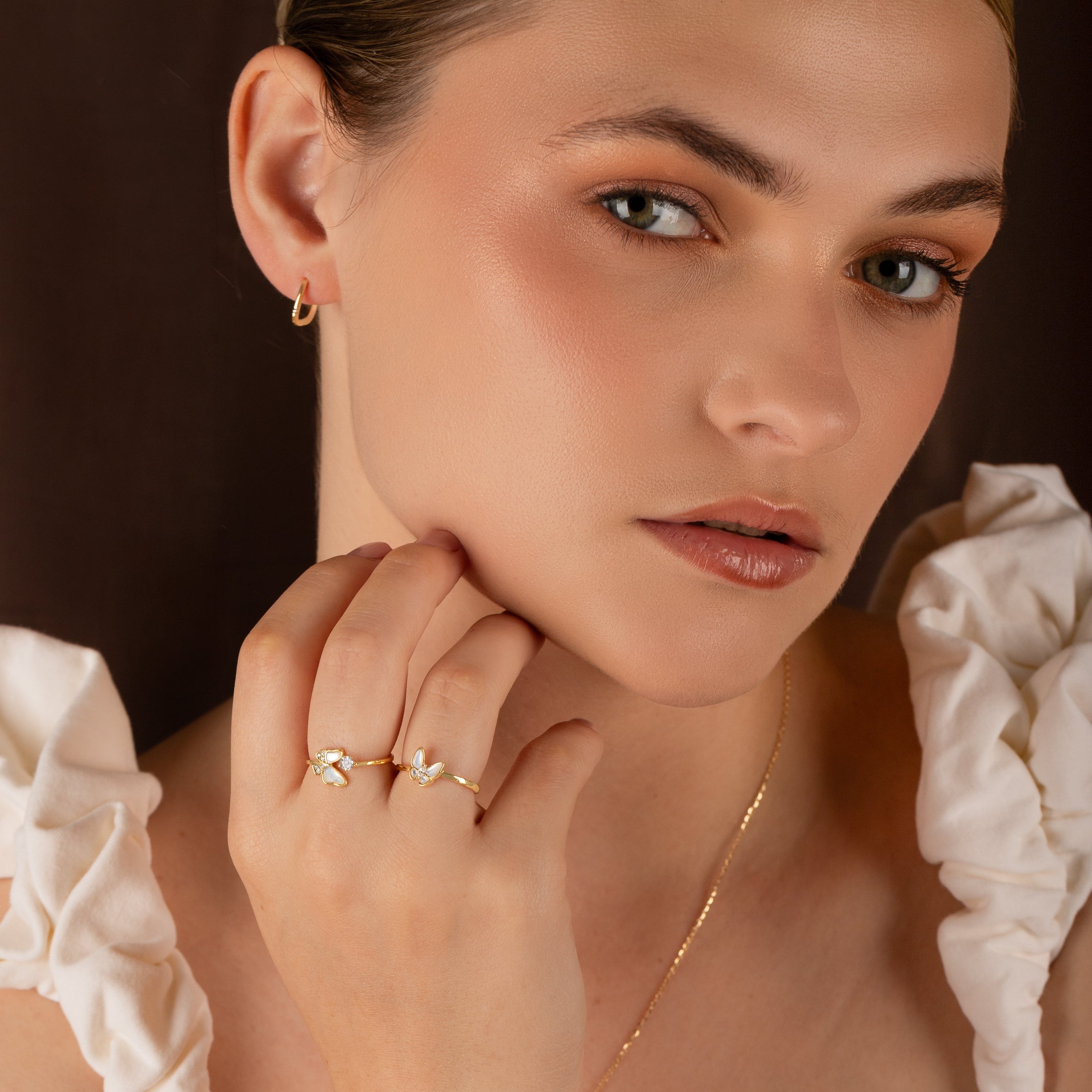 Anillo Mariposa Nácar Luz - AN30008