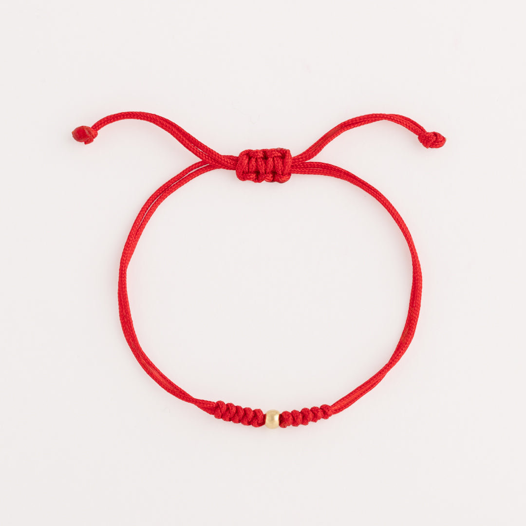 Pulsera Bebé Hilo Rojo Oro 18k
