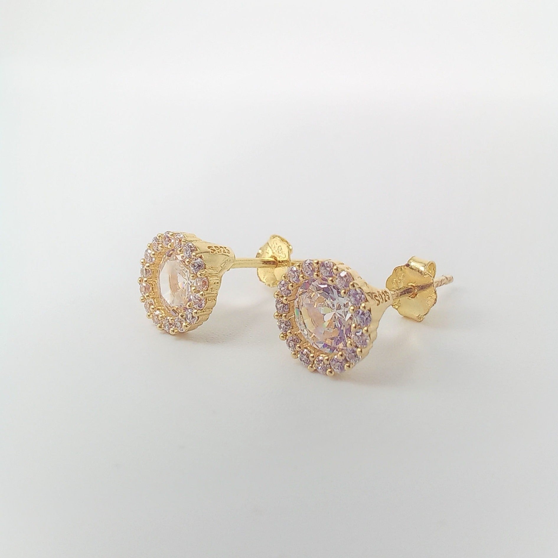 Aretes Diana Circón Circulo Strass