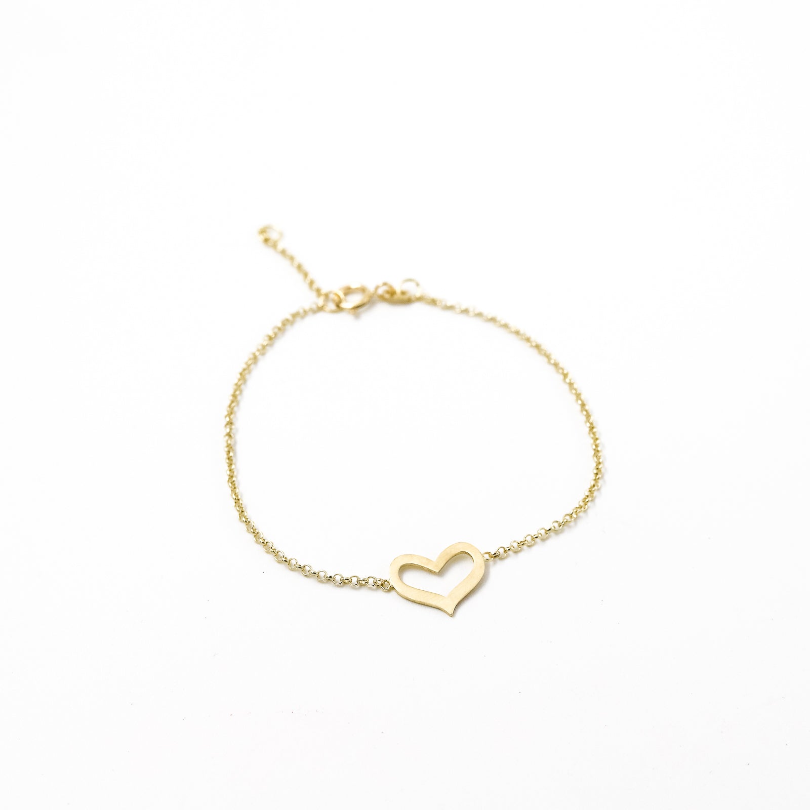 Pulsera Corazón Calado Oro 18k