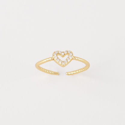 Anillo Corazón Strass - AN40006