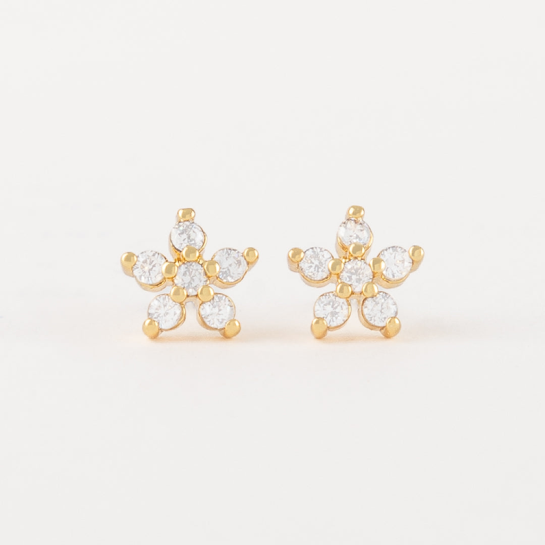 Arete Flor Strass - AT40006