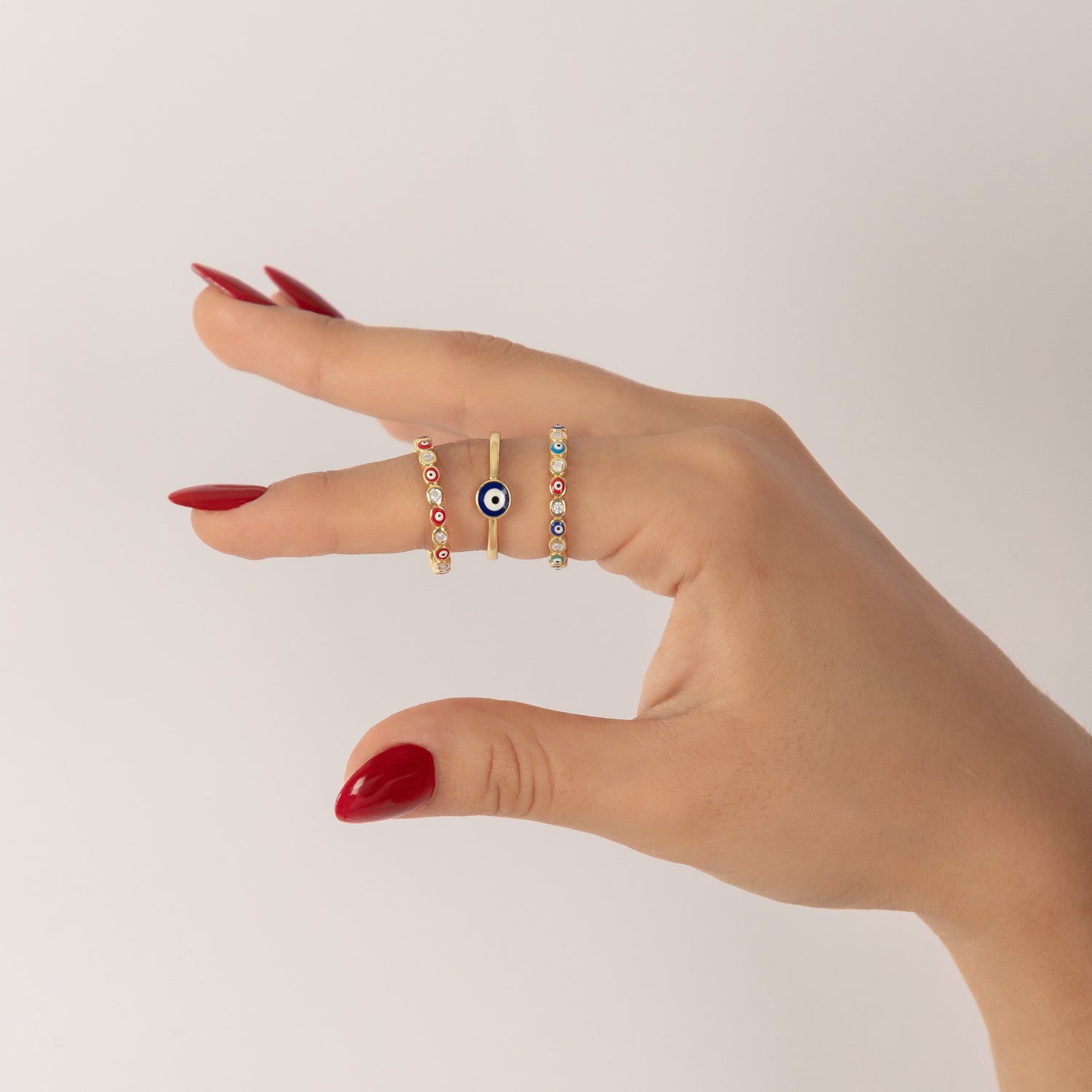 Anillo Cintillo Ojo Turco - AN40011