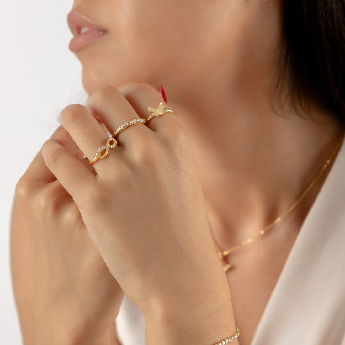 Anillo Infinito Midad Strass - AN40012