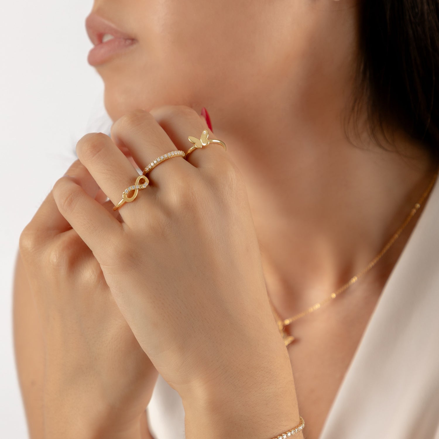 Anillo Infinito Midad Strass - AN40012