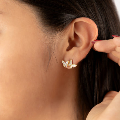 Arete Mariposa Nácar - AR40006