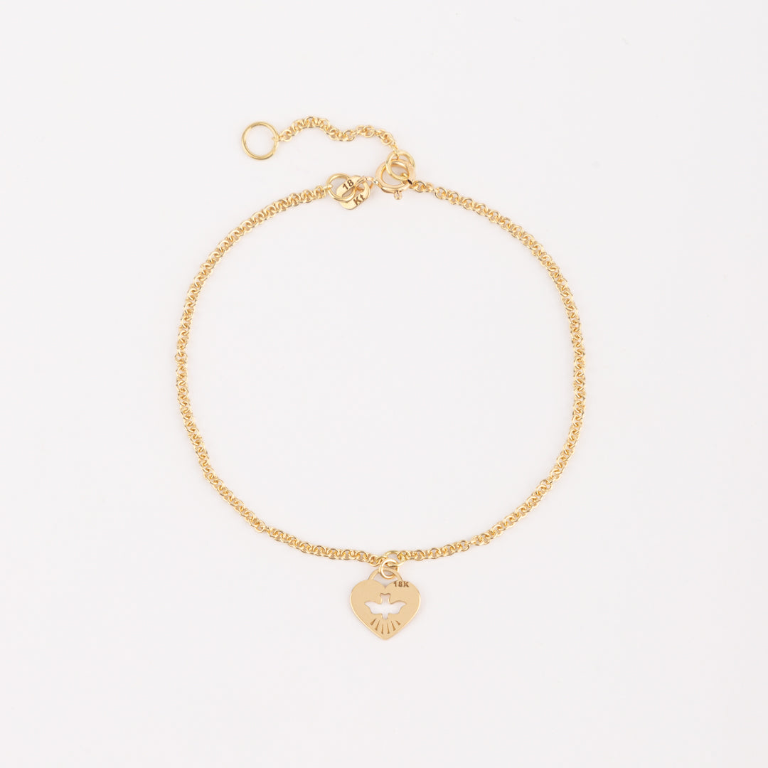 Pulsera Espíritu Santo Oro 18k
