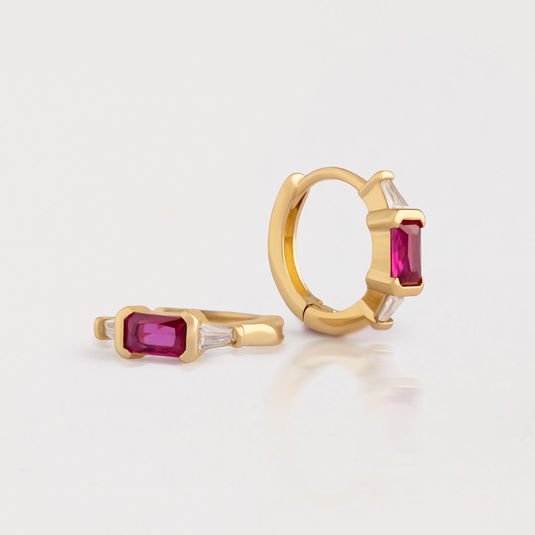 Argollas Circón rubí