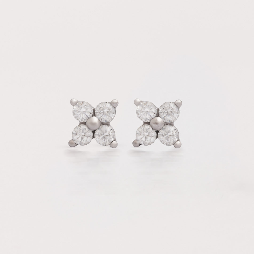 Aretes Flor de cristal