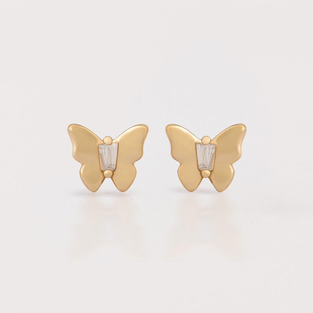 Aretes Mariposa lisa