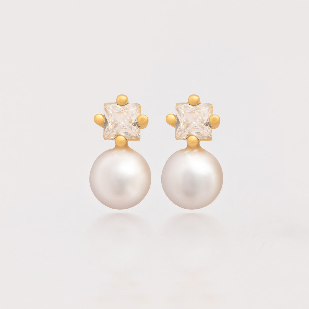Aretes Perla Brillante