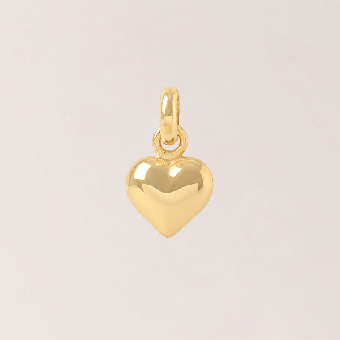 Dije Corazón Bombeado Oro 18k