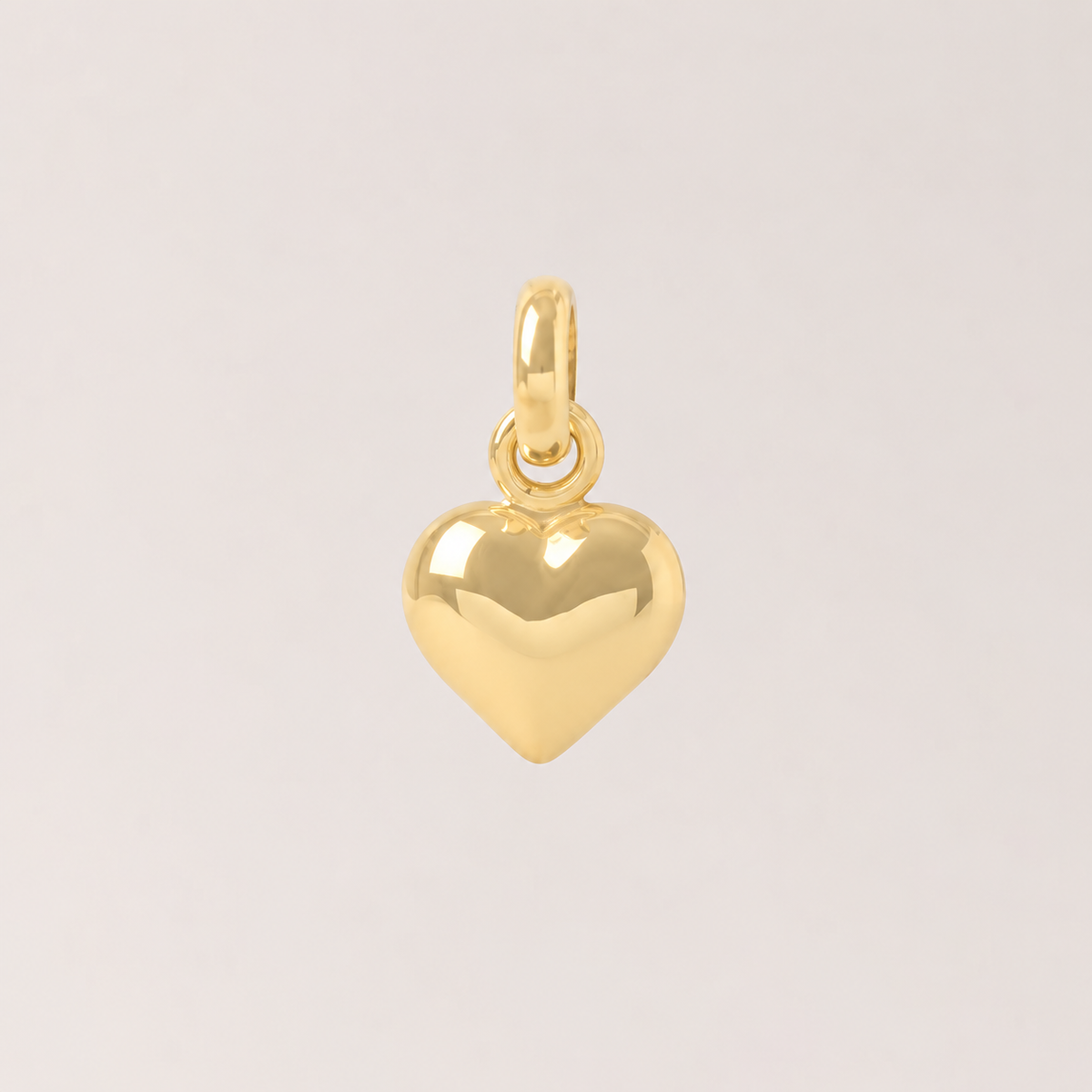 Dije Corazón Bombeado Oro 18k