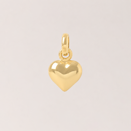 Dije Corazón Bombeado Oro 18k