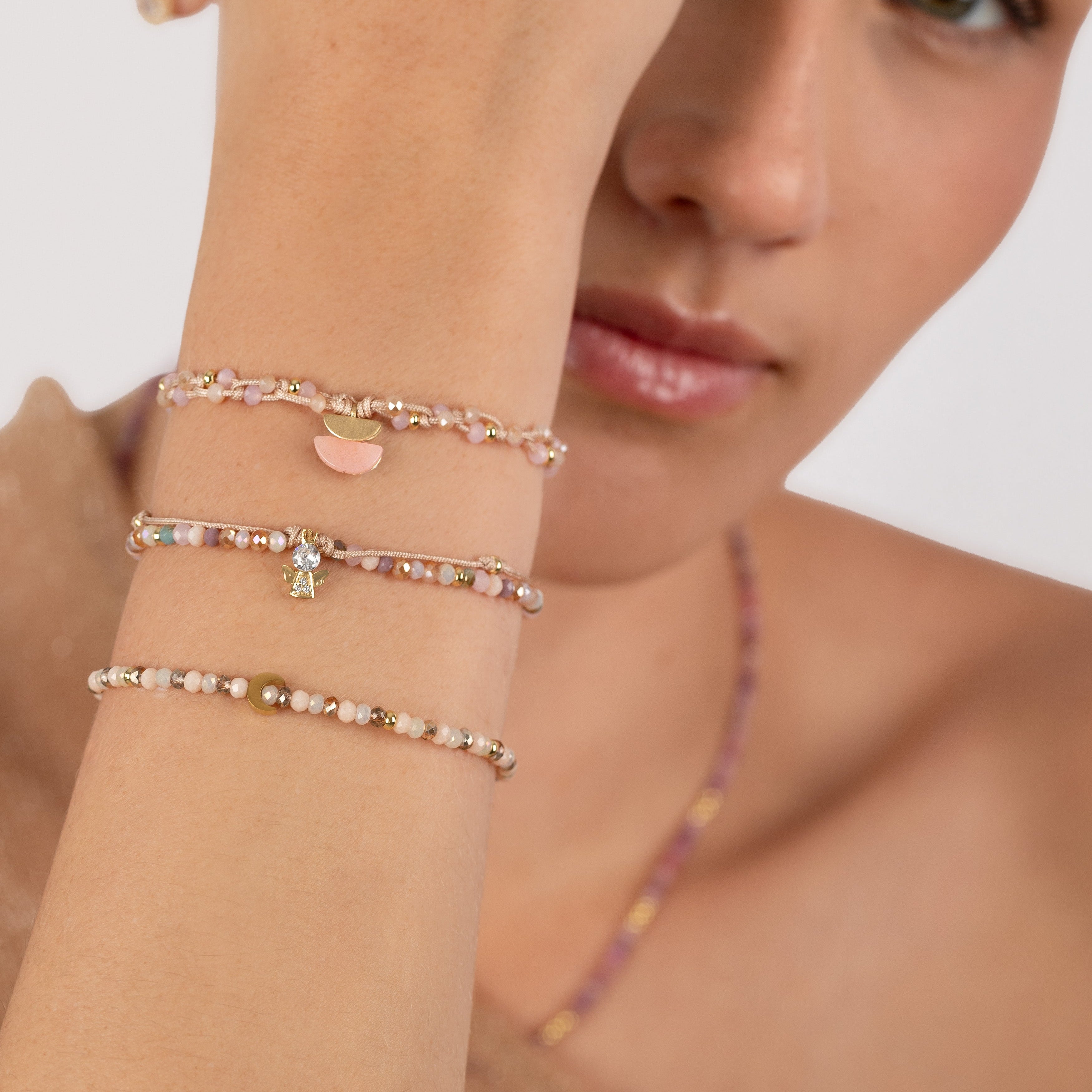 Pulsera Zoe - Cuarzo Rosado
