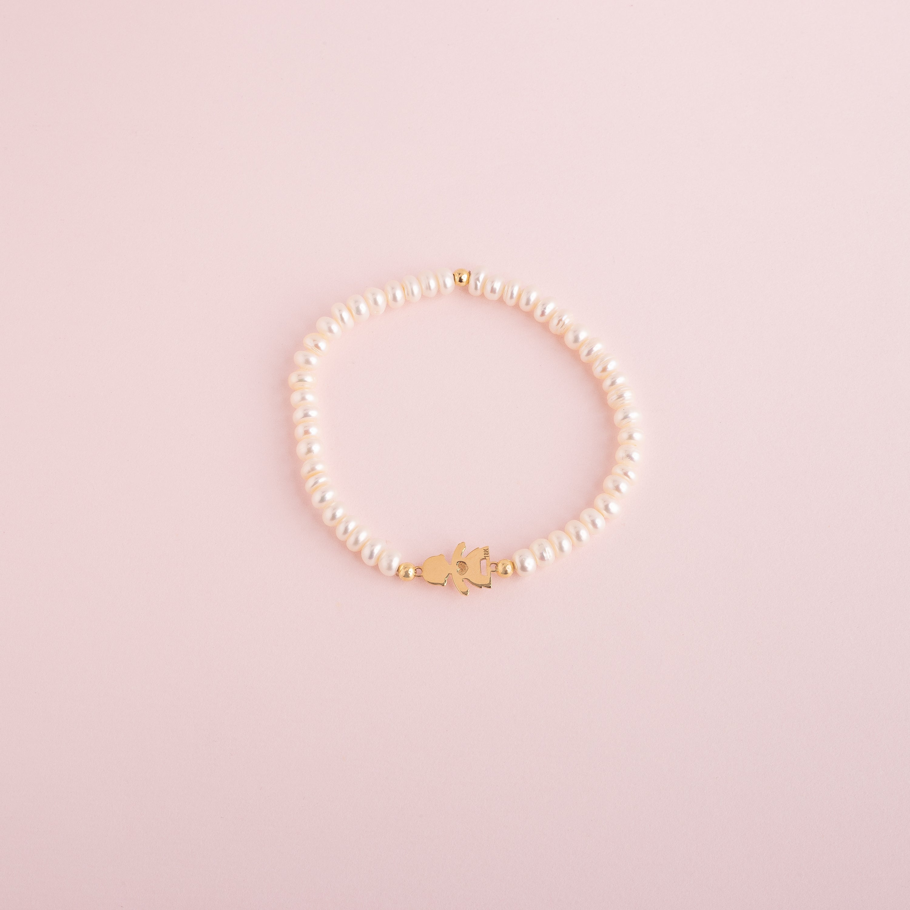 Pulsera Niña Perla Oro 18k