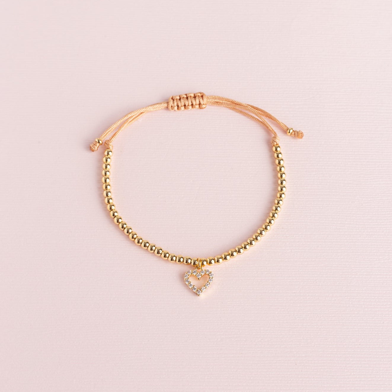 Pulsera Sole Esfera Hilo Corazón Calado Strass