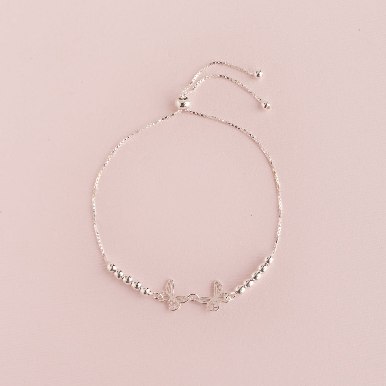 Pulsera Sole Esfera Plata Mariposas