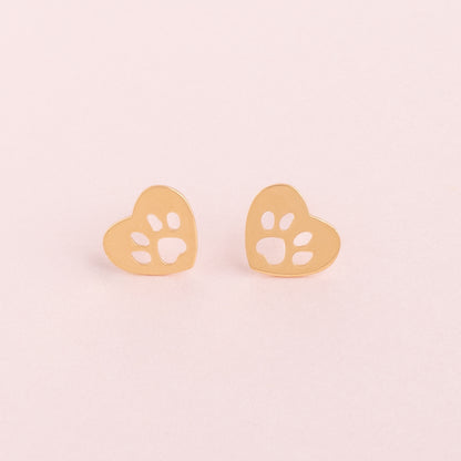 Aretes Huellita Oro18k