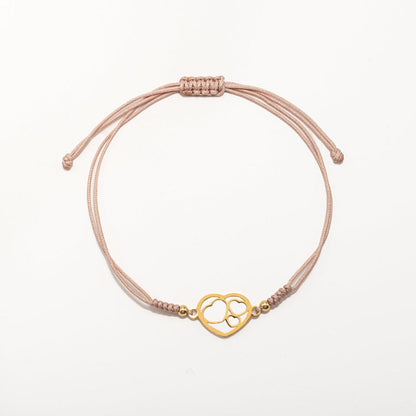 Pulsera Lia Snake Corazones oro 18k