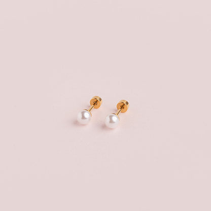 Aretes Perla con Tambor