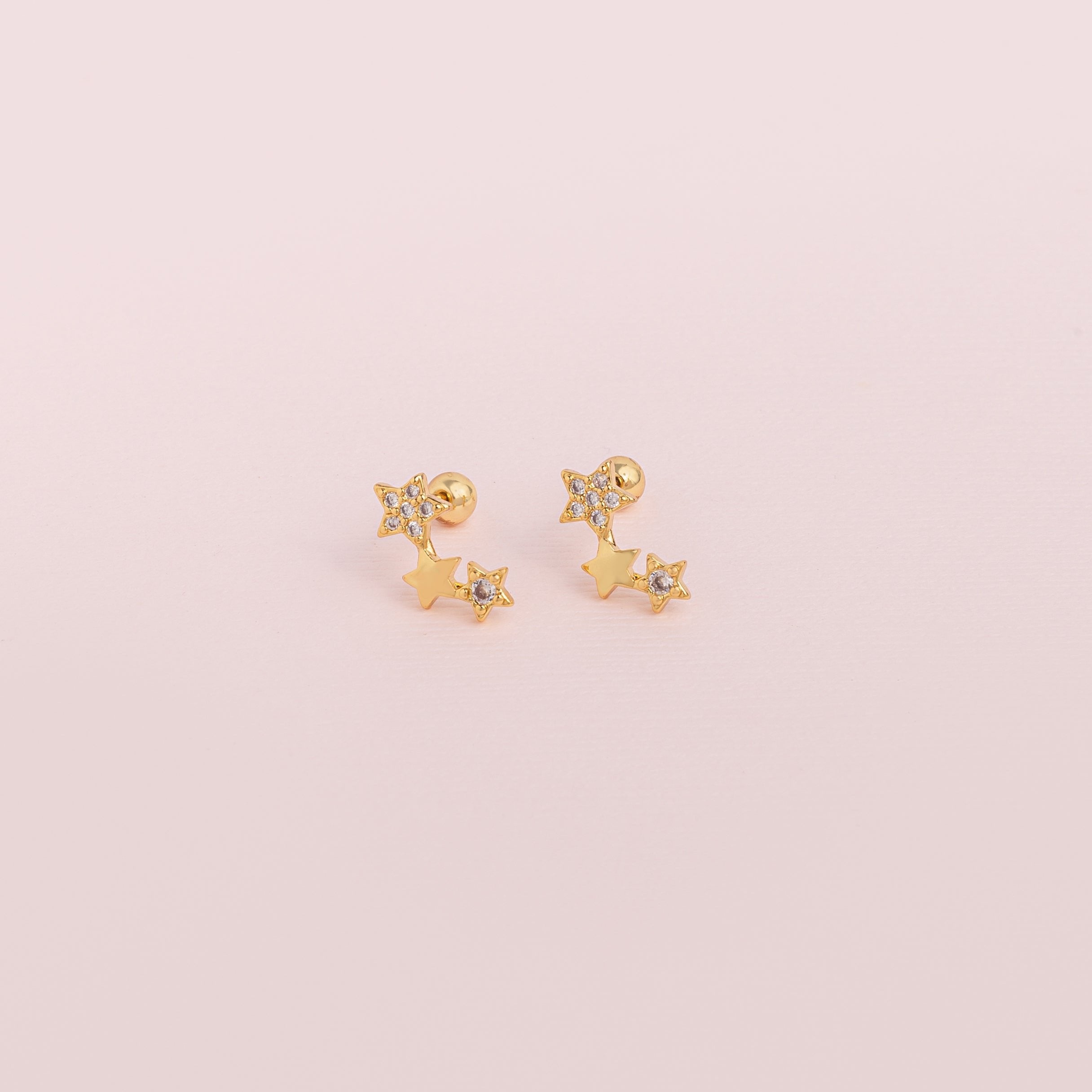 Aretes Brillo De Estrellas