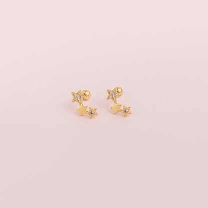 Aretes Brillo De Estrellas