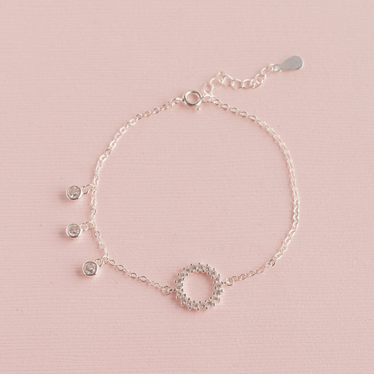 Pulsera Circulo Borde Strass y Puntos Luz