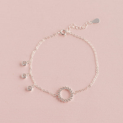 Pulsera Circulo Borde Strass y Puntos Luz