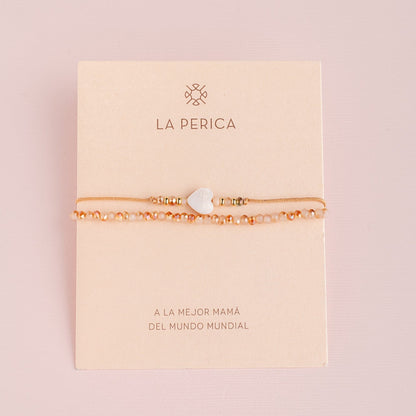 Pulsera Isabella Corazón  Nácar