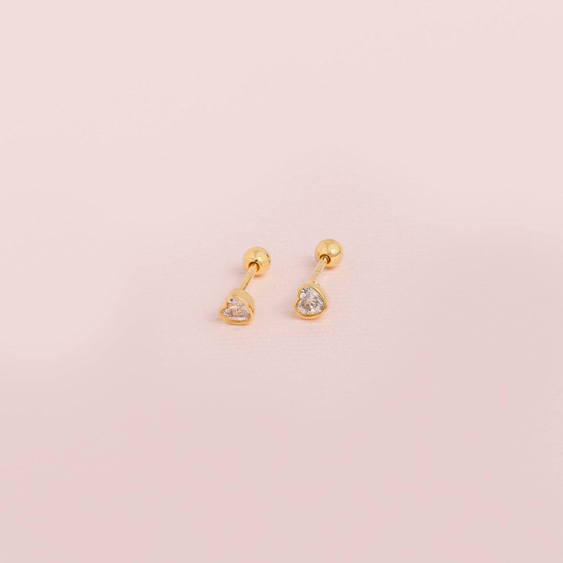 Aretes Corazón de Cristal