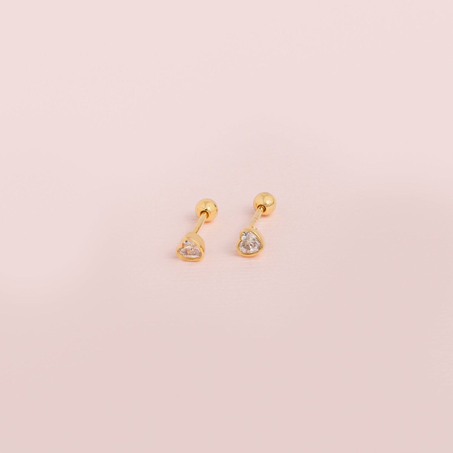 Aretes Corazón de Cristal